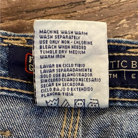 Vintage 1990s Cyber Grunge Baggy Leg Jeans Size 36x30 - Picture 8 of 8